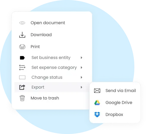 Send receipts to accountant