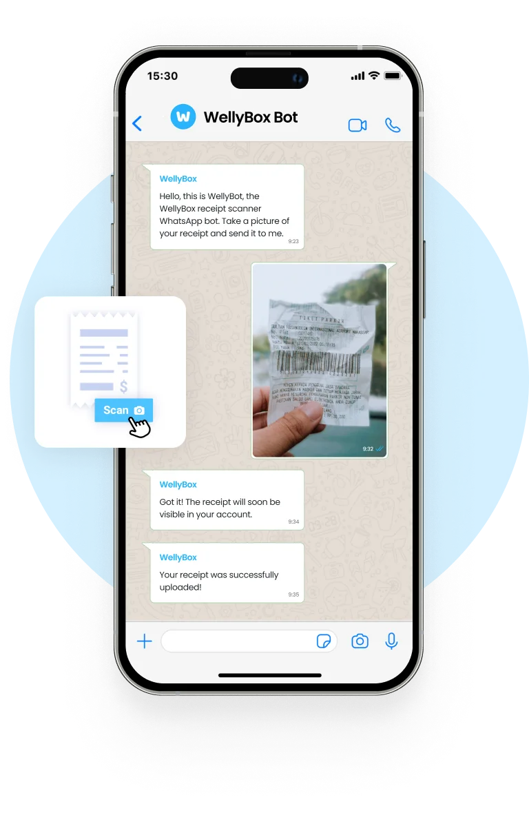 Scan receipts via WhatsApp